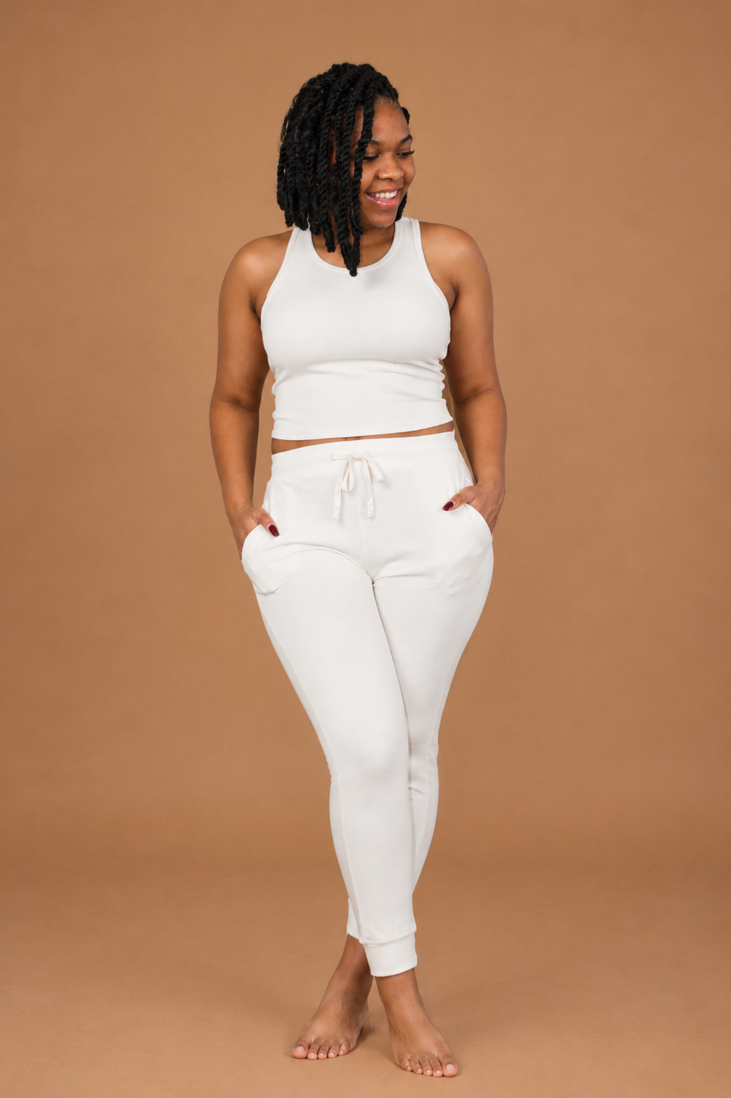 Essential French Terry Joggers - Natural