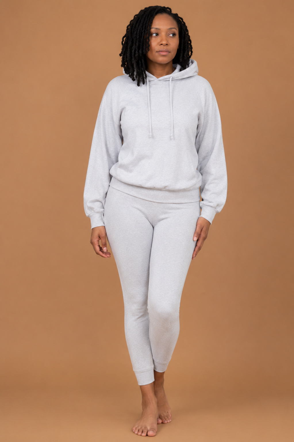 Cozy Comfort Hoodie Set - Ice Grey