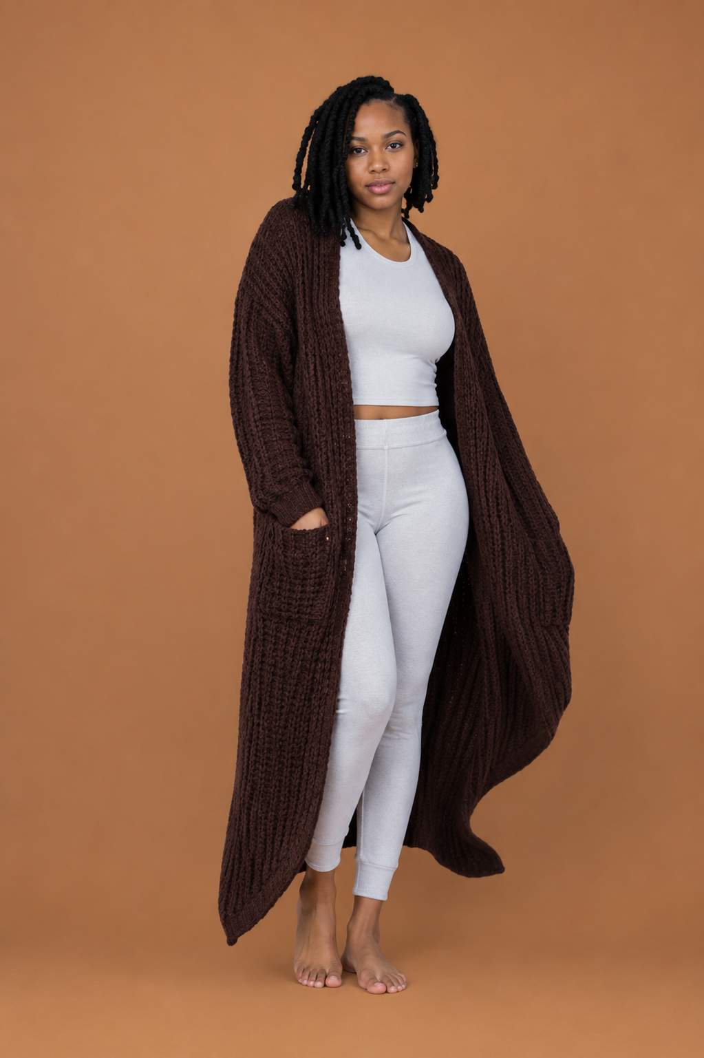 Oversized Cardigan - Chocolate